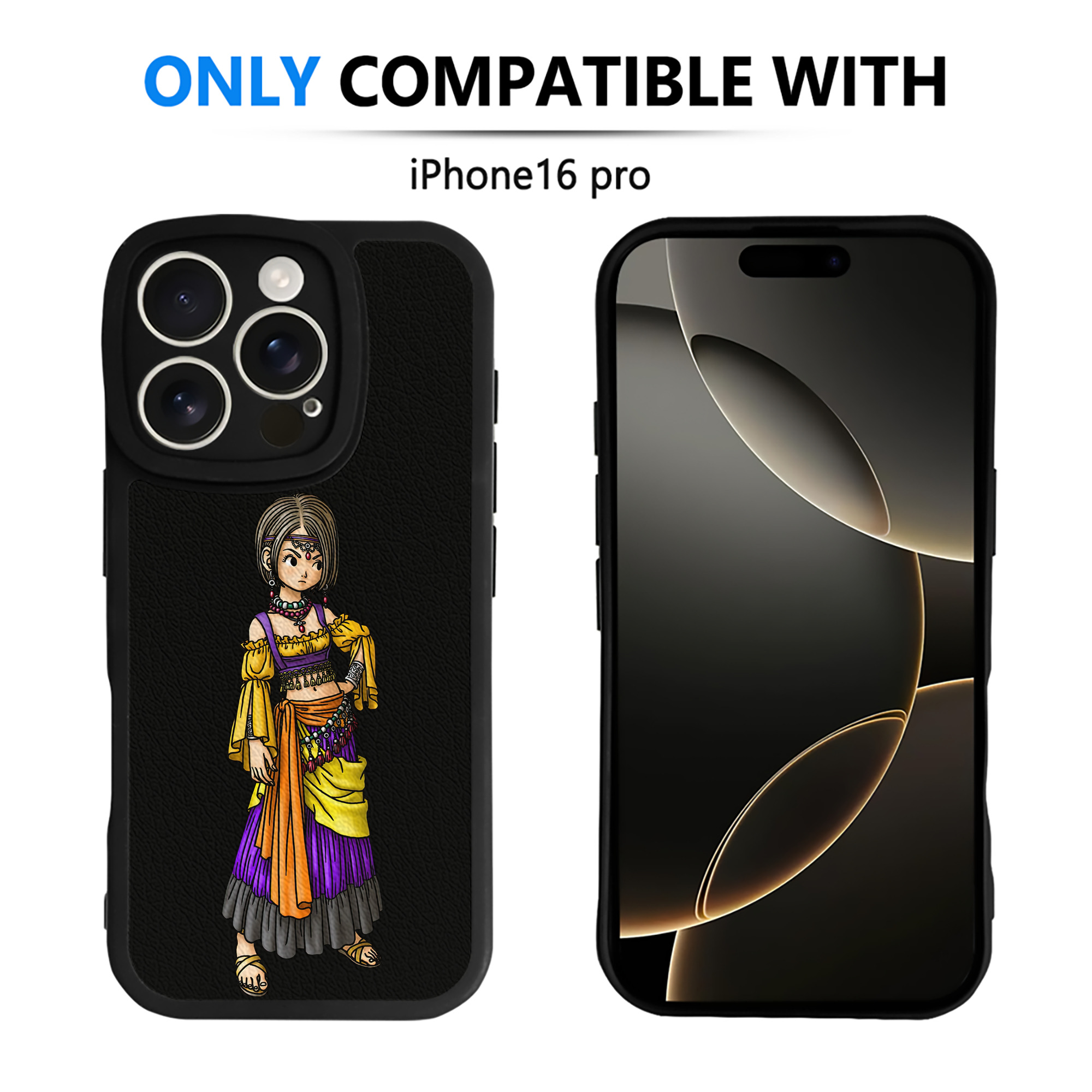 （画像用） ドラゴンクエスト Doragon Kuesuto Dragon Quest 【iPhone 16シリーズ対応】シリコンスマホケース（レザー調） 材質：シリコン